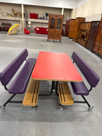 Stoere set 2 banken, tafel op wielen