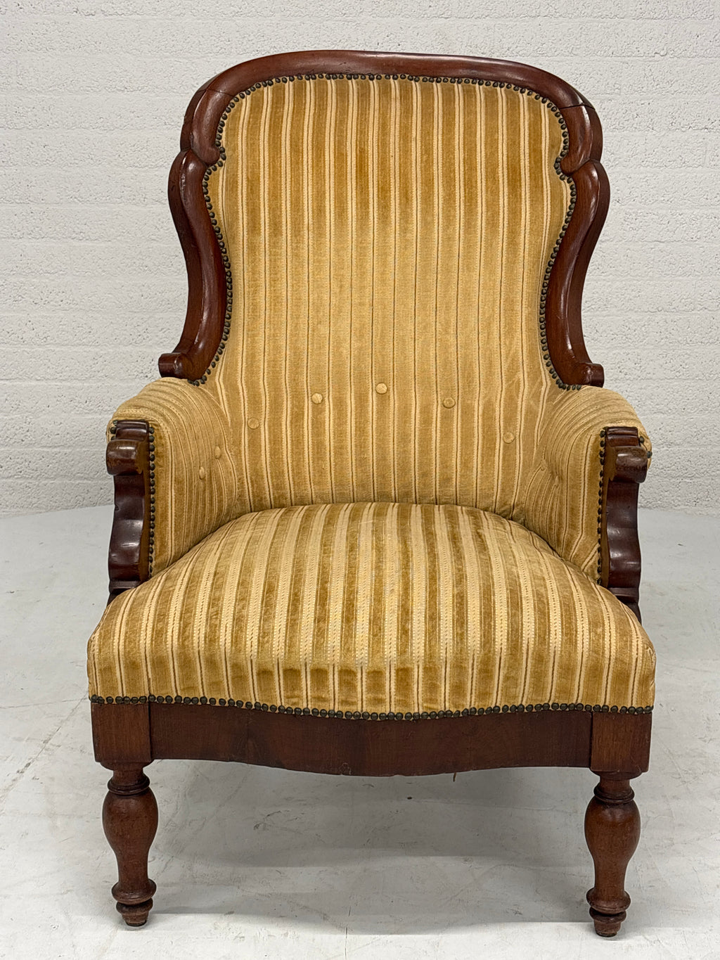 Stoel fauteuil gele rib