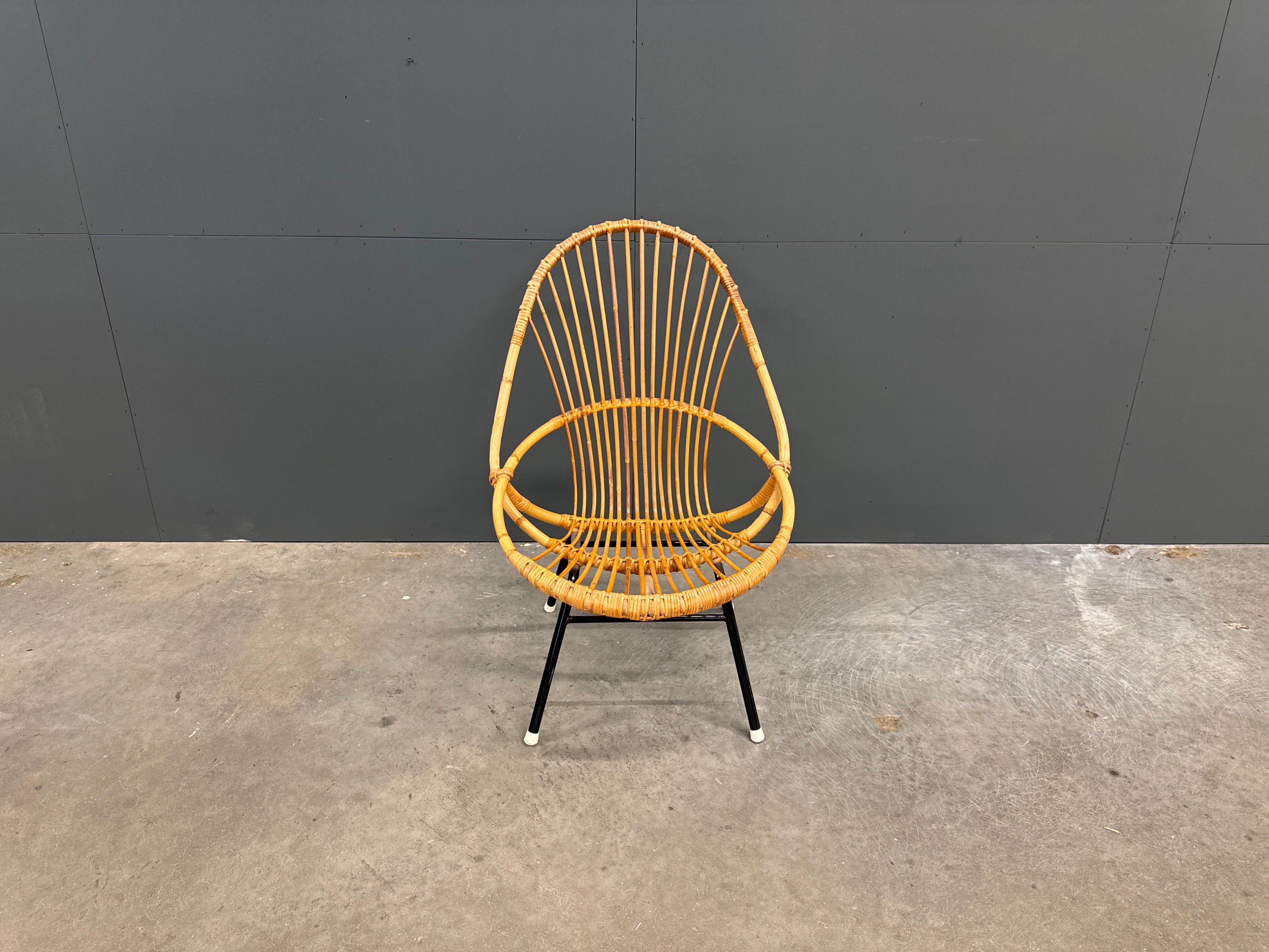 VIntage Rotan Spijlstoel zonder leuning