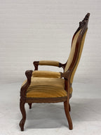 Fauteuil gele ribstof