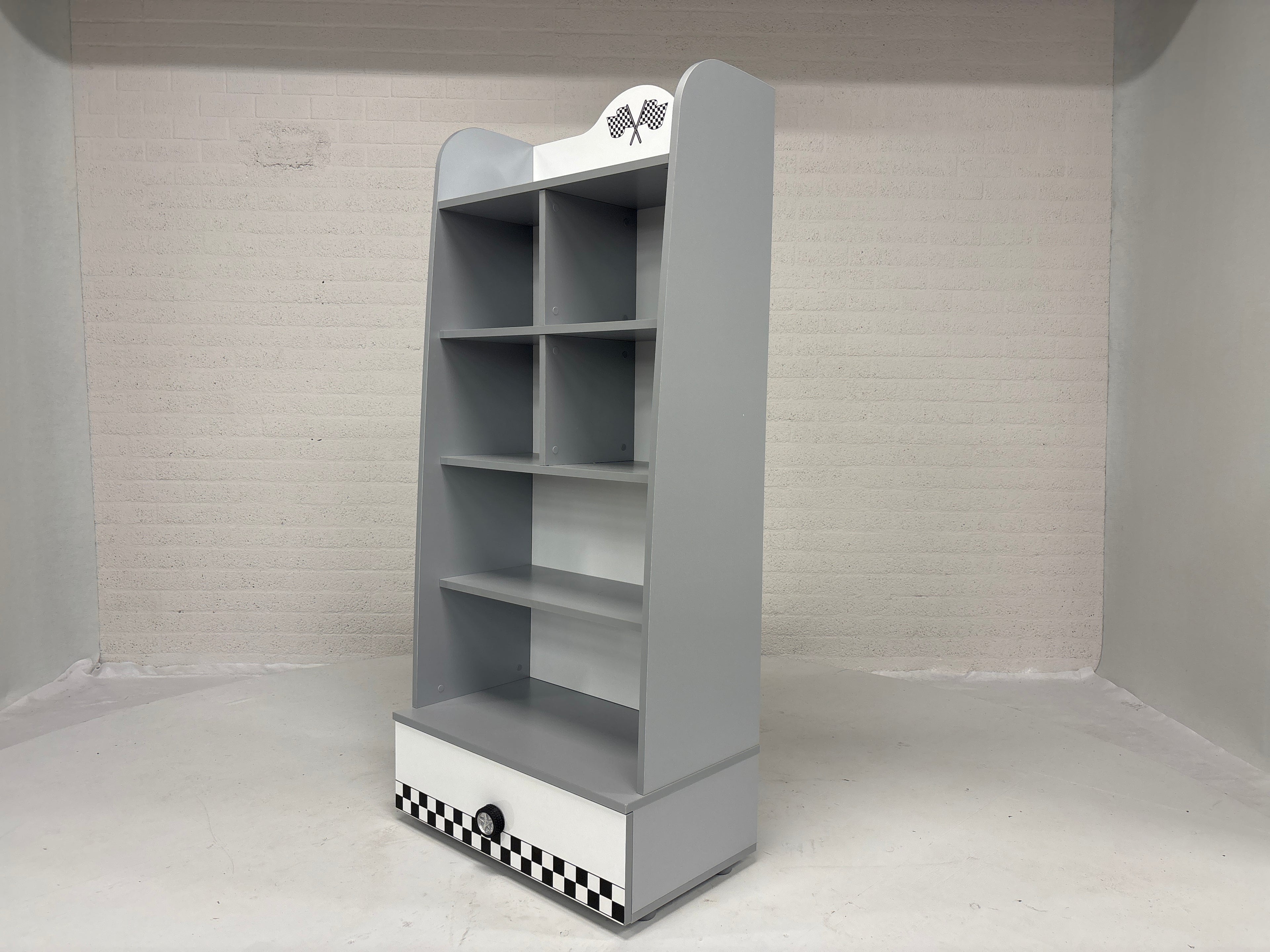 Slaapkamerkast racing grijs