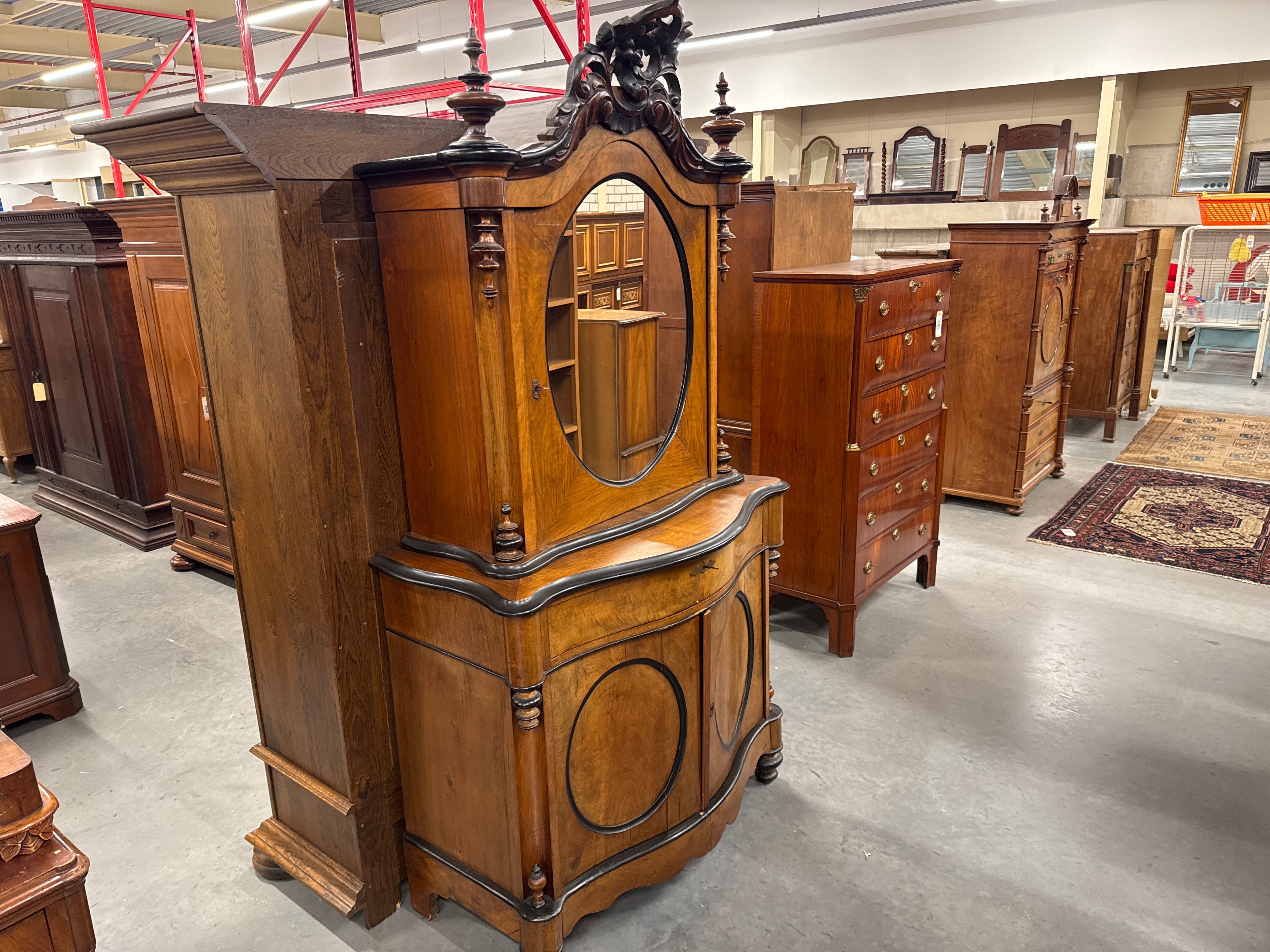 Spiegel Buffetkast 2 delig kuif