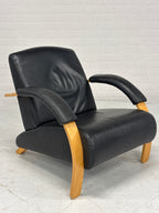 Vintage leren Spaanse fauteuil