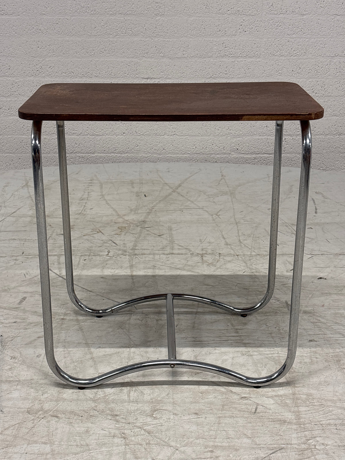 MP Mid Century Italian wood and metall koffietafeltje 1950s