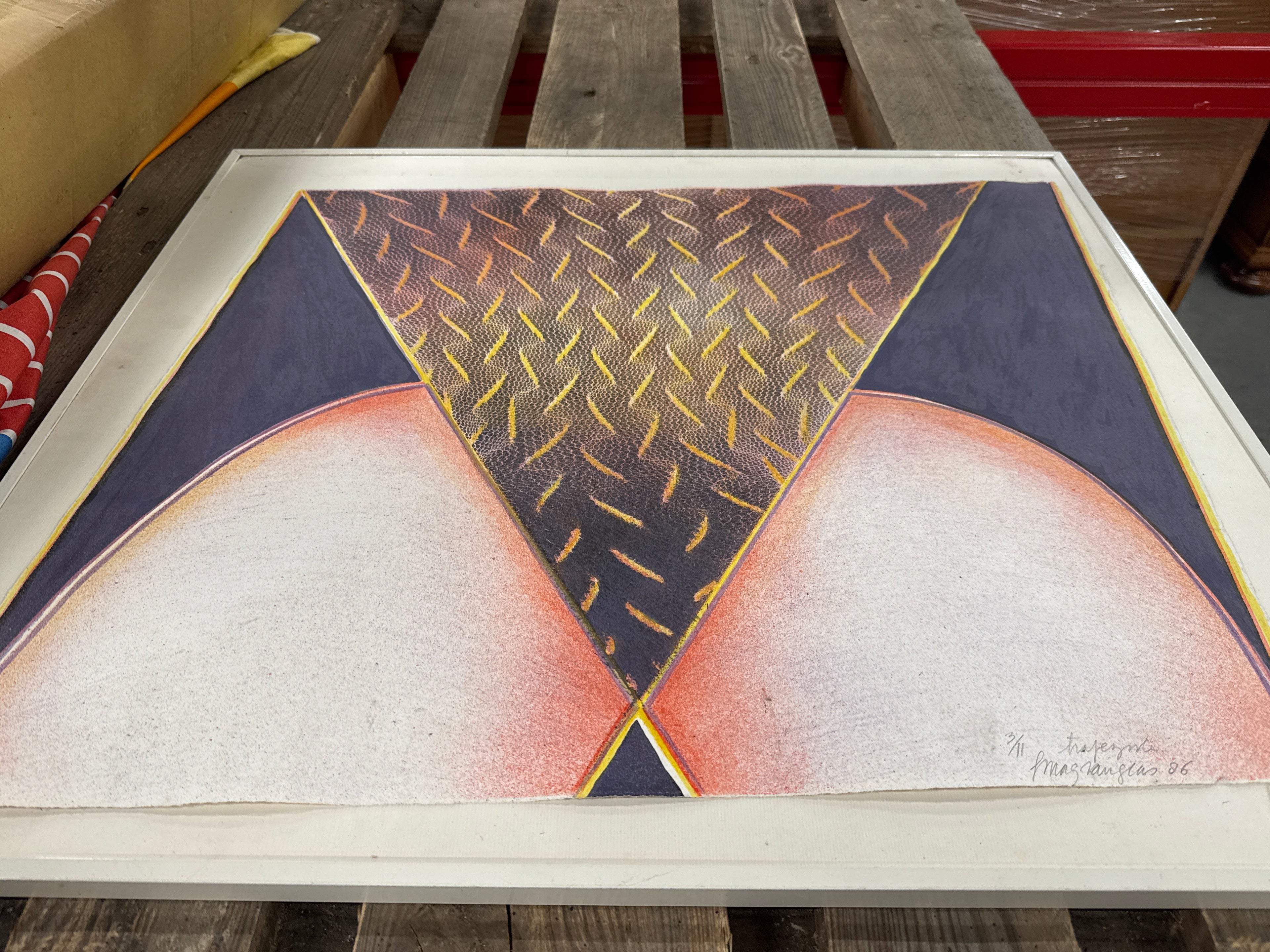 Krijt schets billen trapezium 3/11