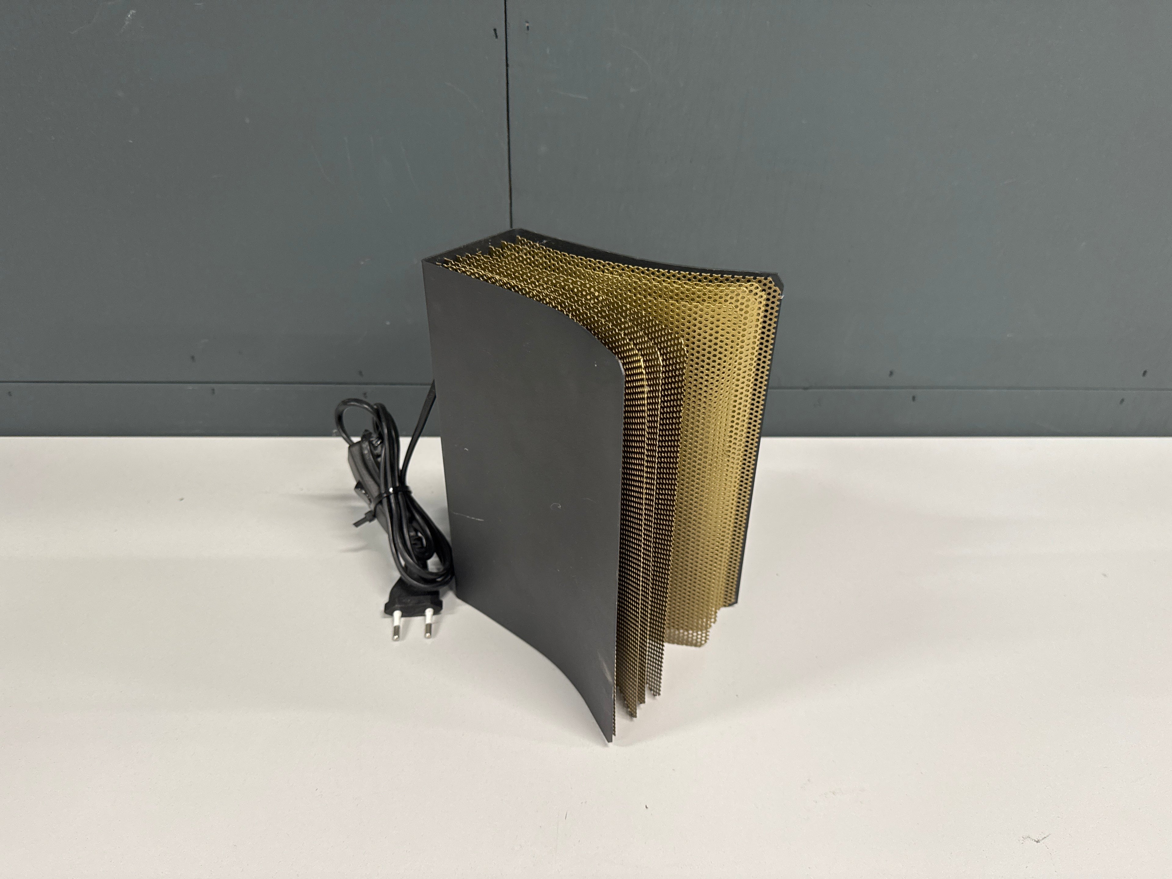 Schemerlamp open boek metaal