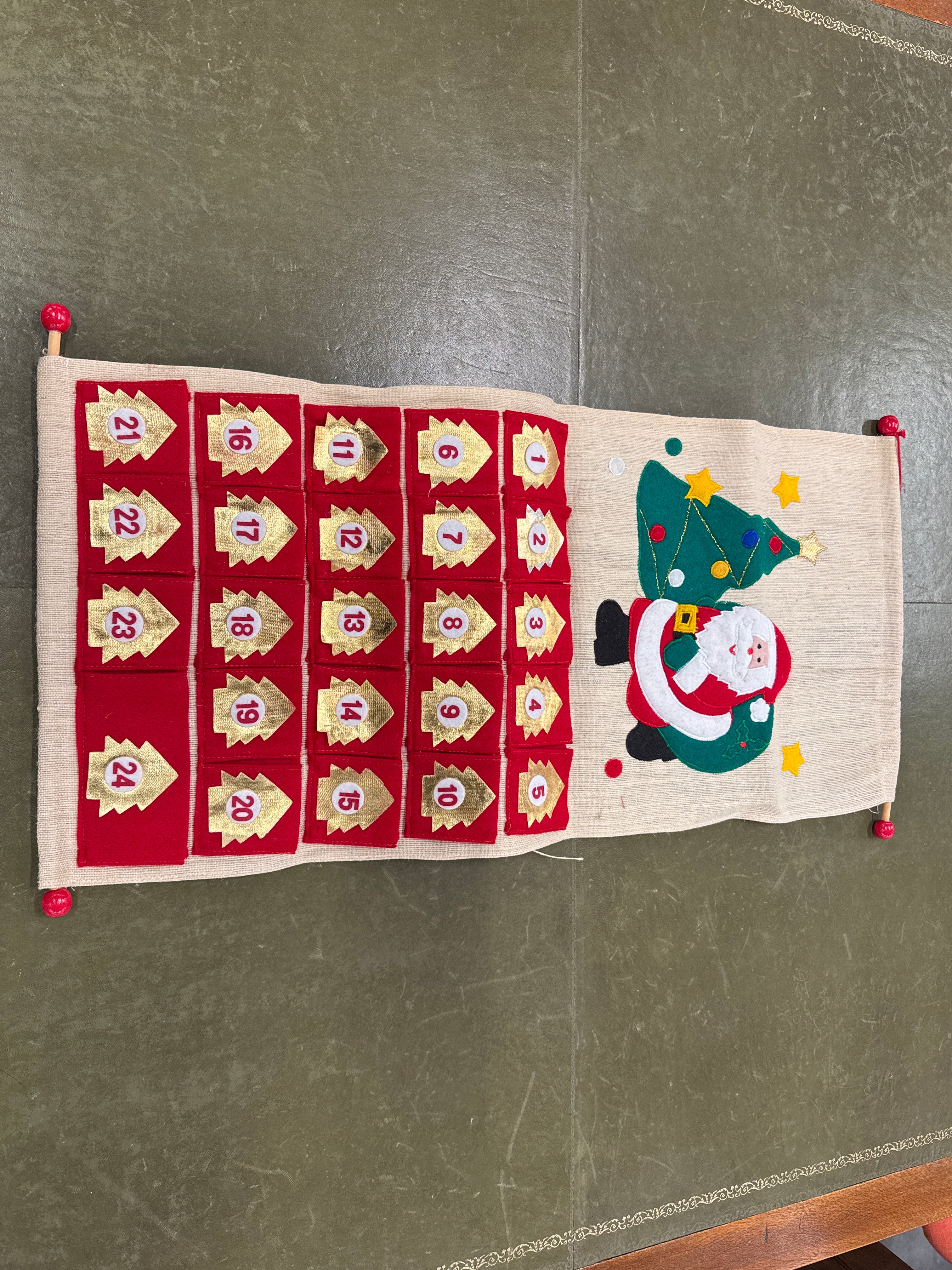 Kerst advent kleed vakjes