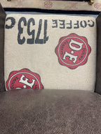 Collectors item fauteuil met originele DE coffee zak-bekleding