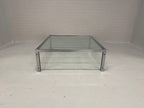 Design tafel Metaform NL RVS glas