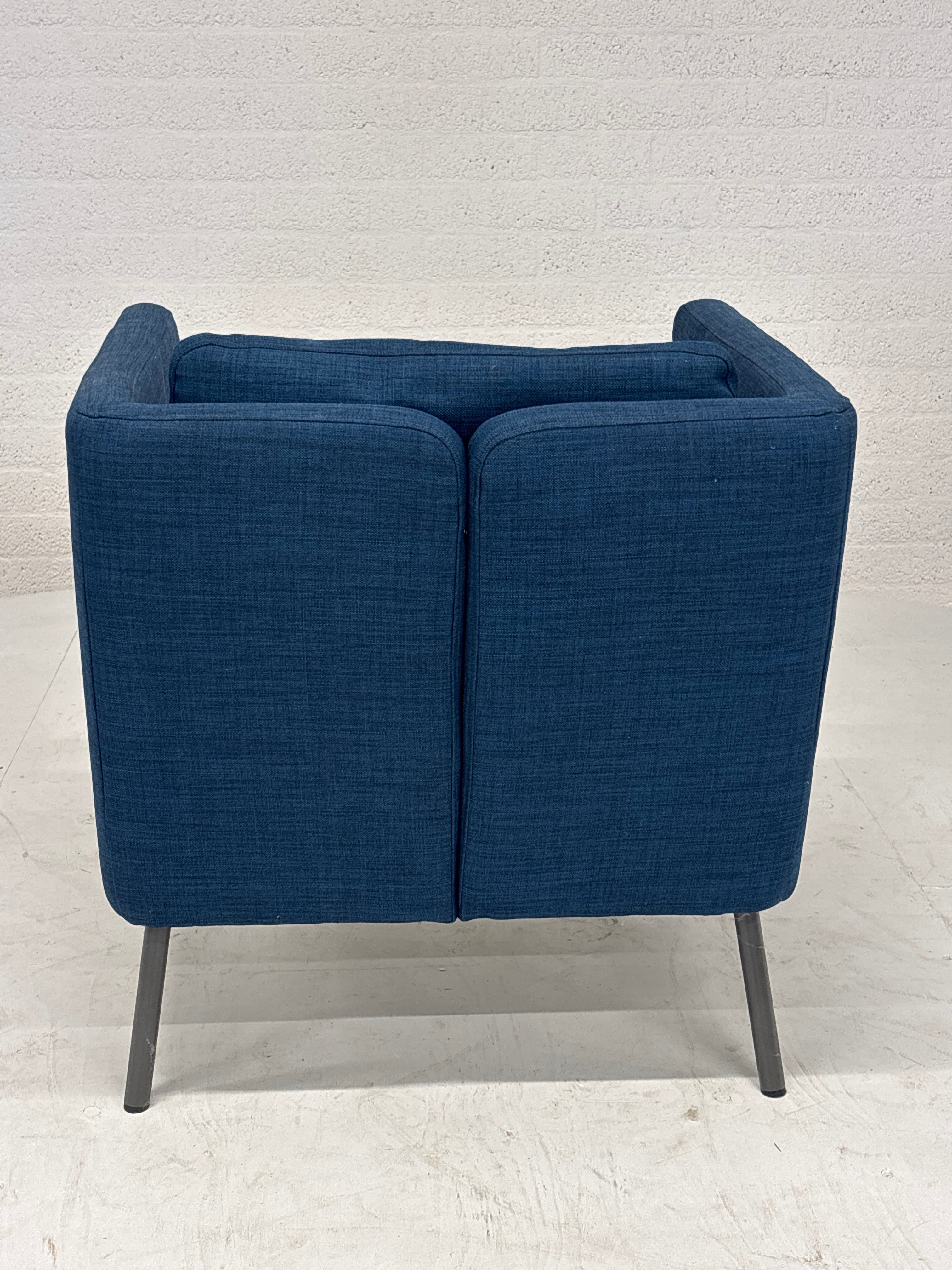 Blauwe fauteuil 2x