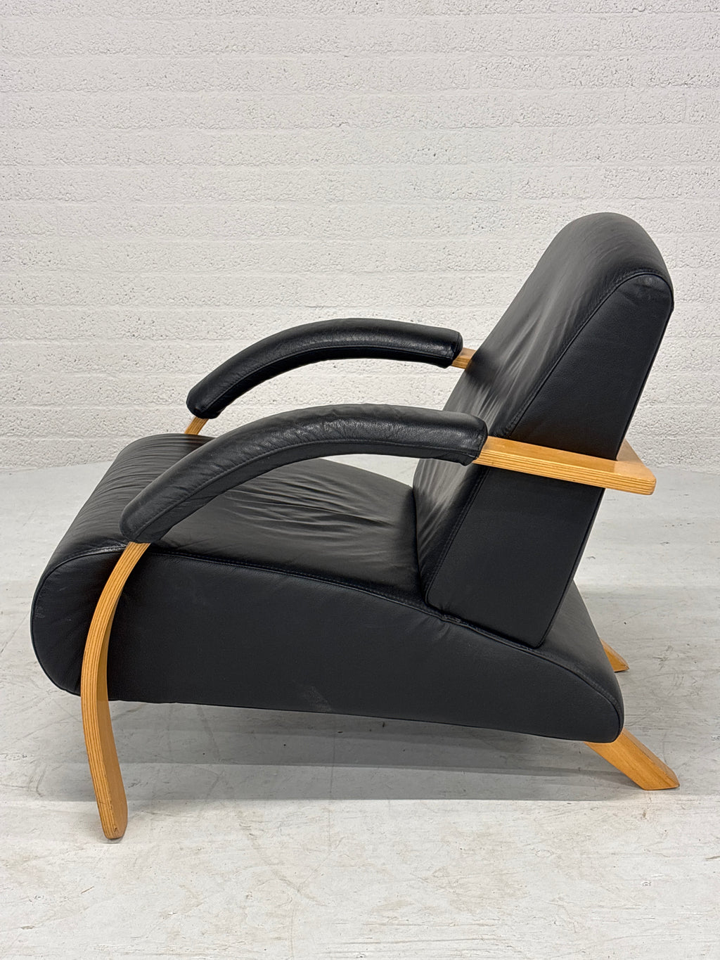 Vintage leren Spaanse fauteuil