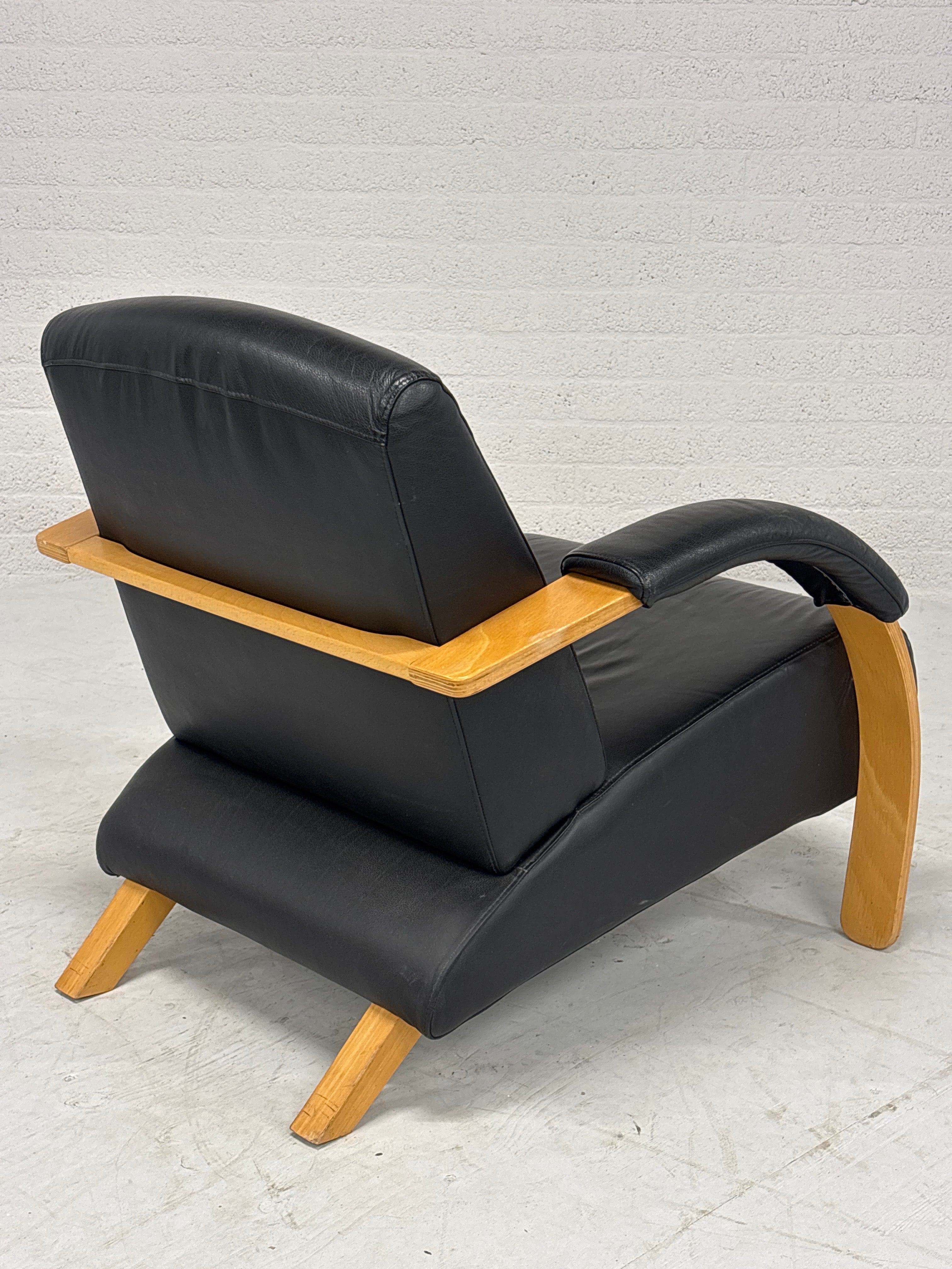 Vintage leren Spaanse fauteuil