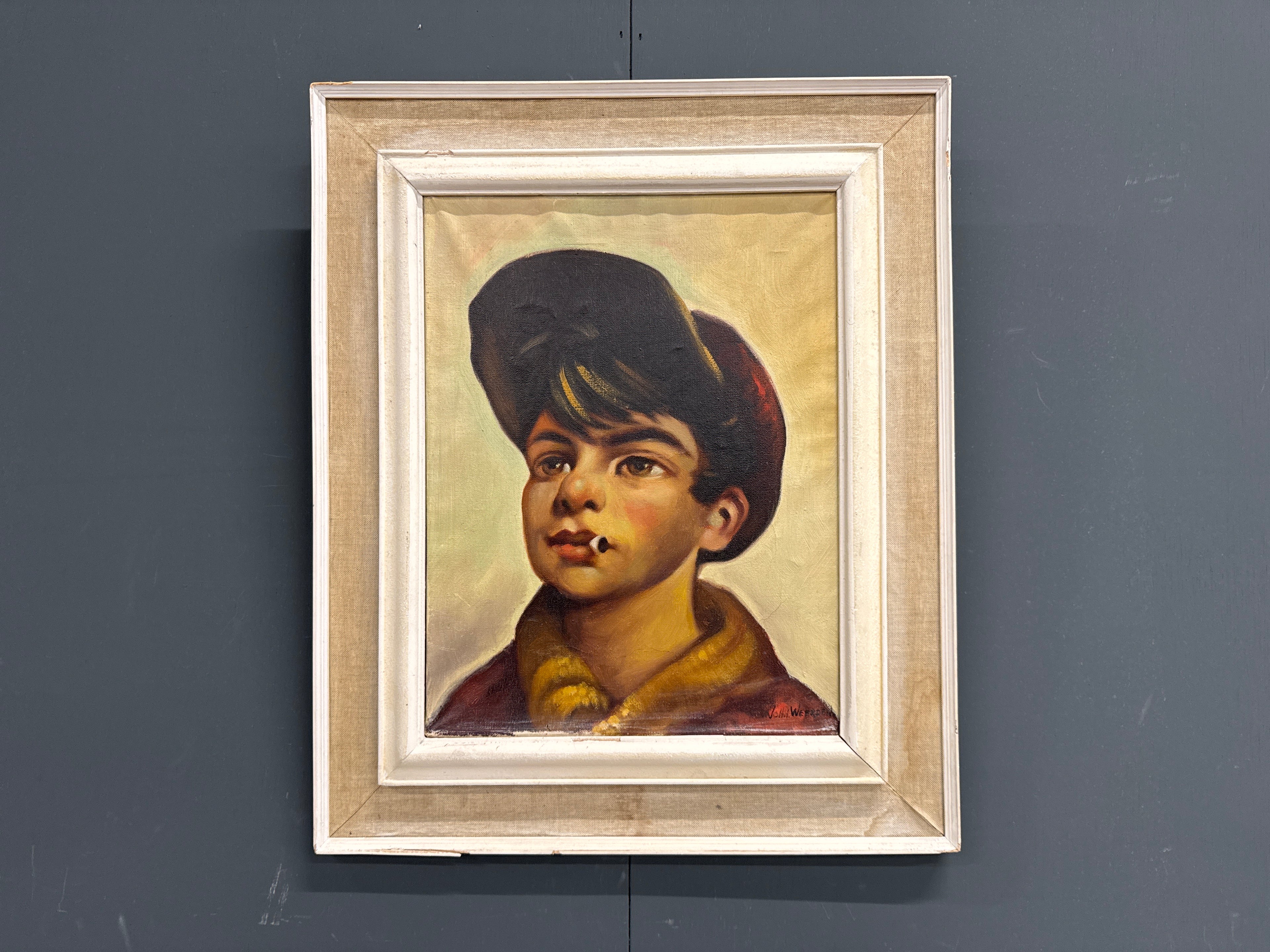 Schilderij schoffie straat 50s