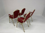 Metalen theater stoelen set 4 stuks