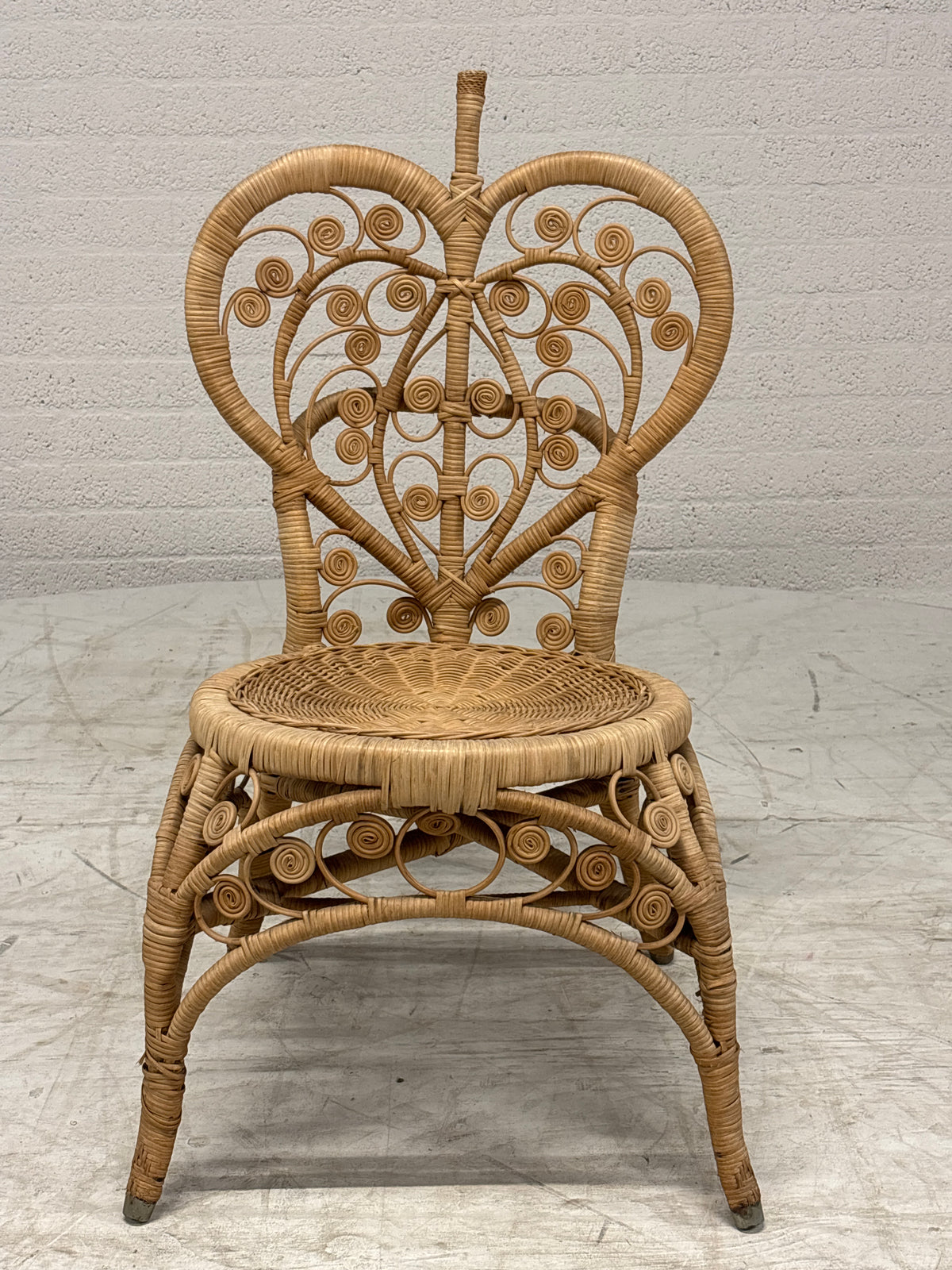 MP Sierlijke rotan stoel met hartvormige leuning
