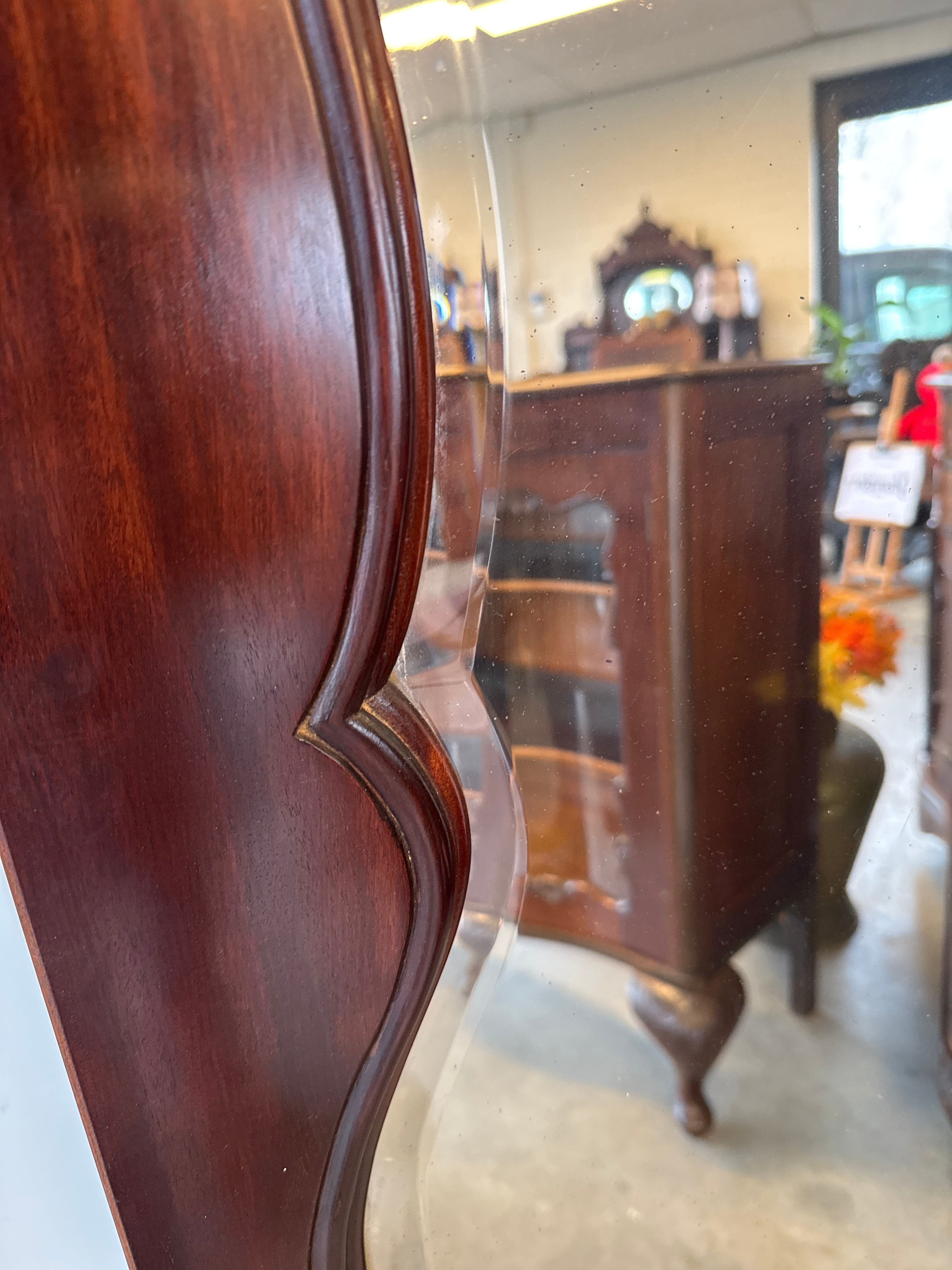 Spiegel geslepen Cubaans mahoniehout