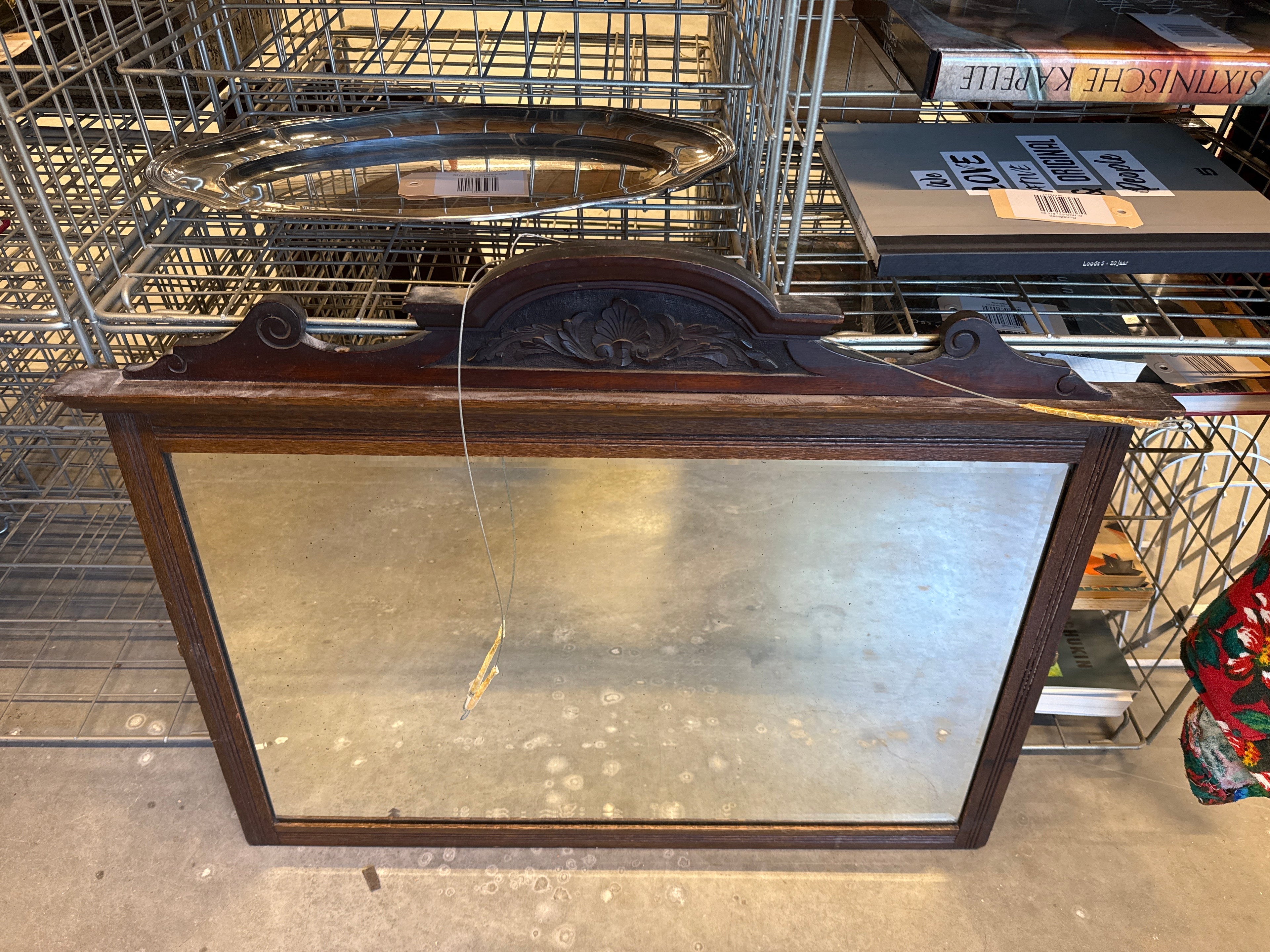 Spiegel houten lijst strak