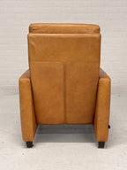 Leren fauteuil vaste rugleuning