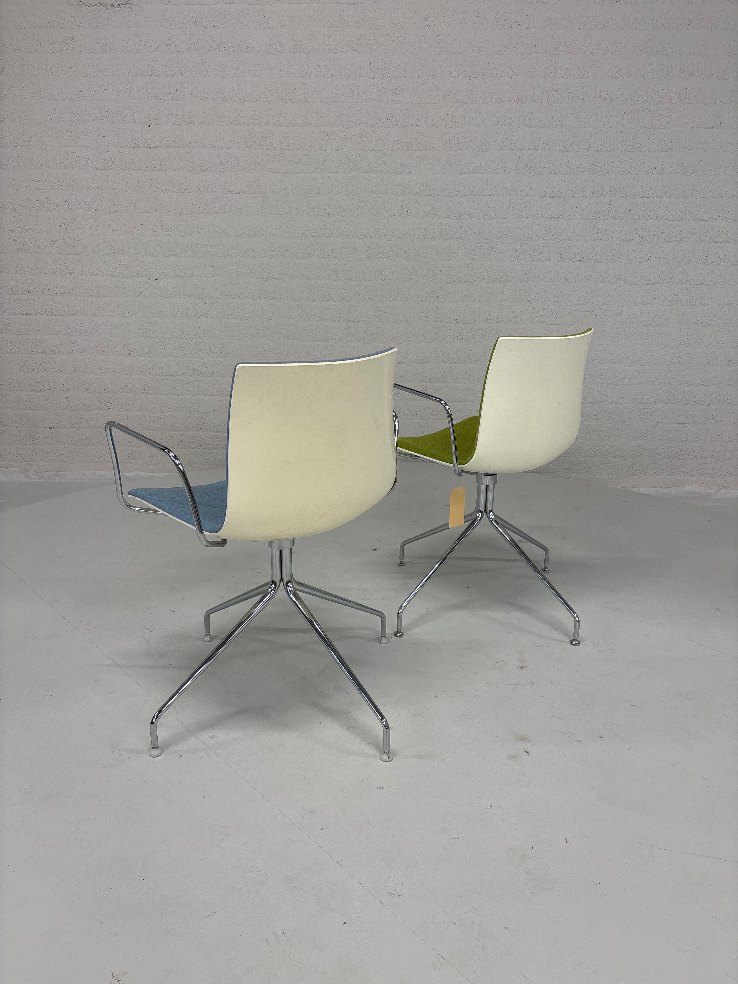 Alper Catifa Stoelen Blauw & Groen - Set