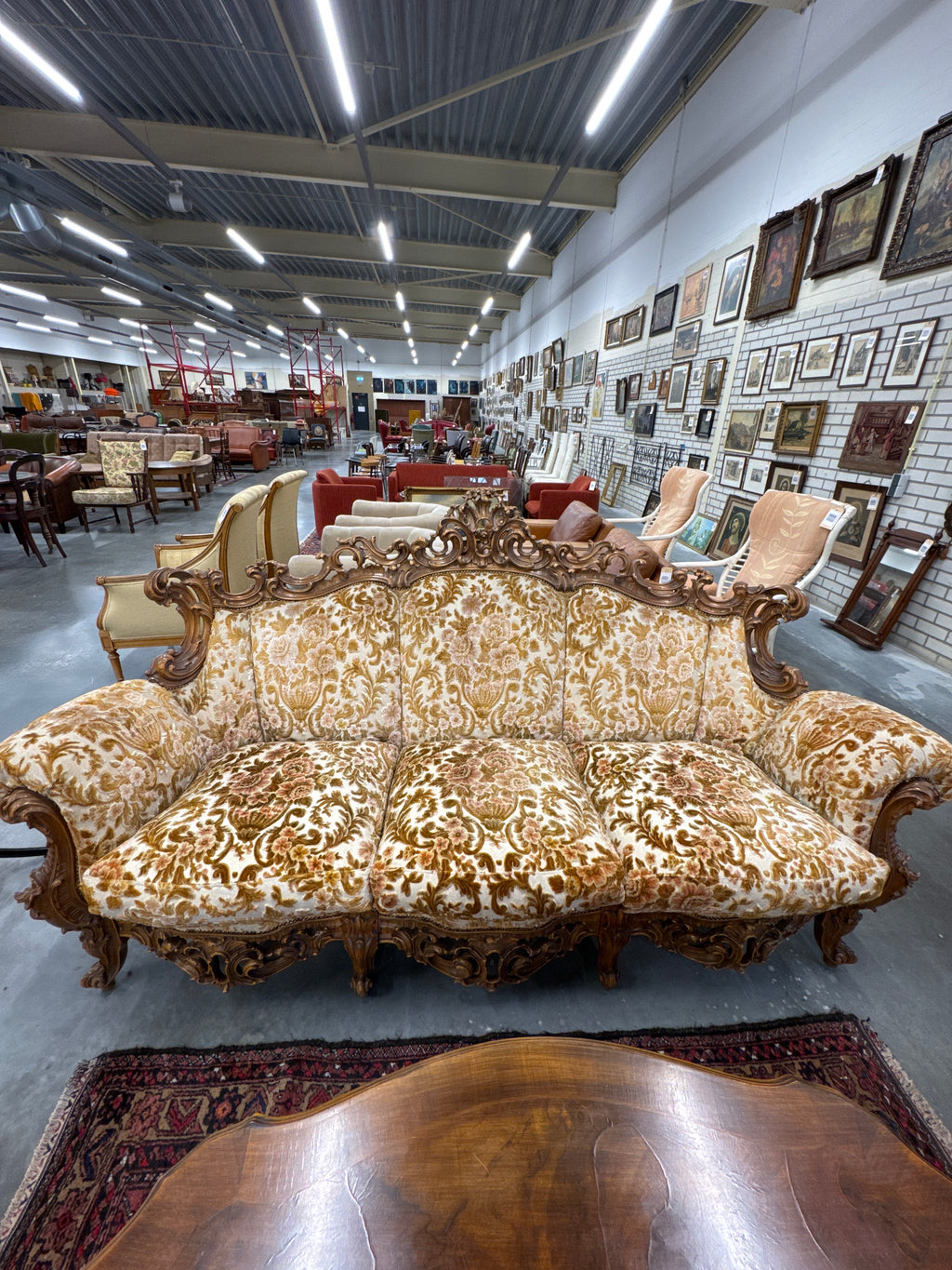 Rococo set met bank en 2 stoelen