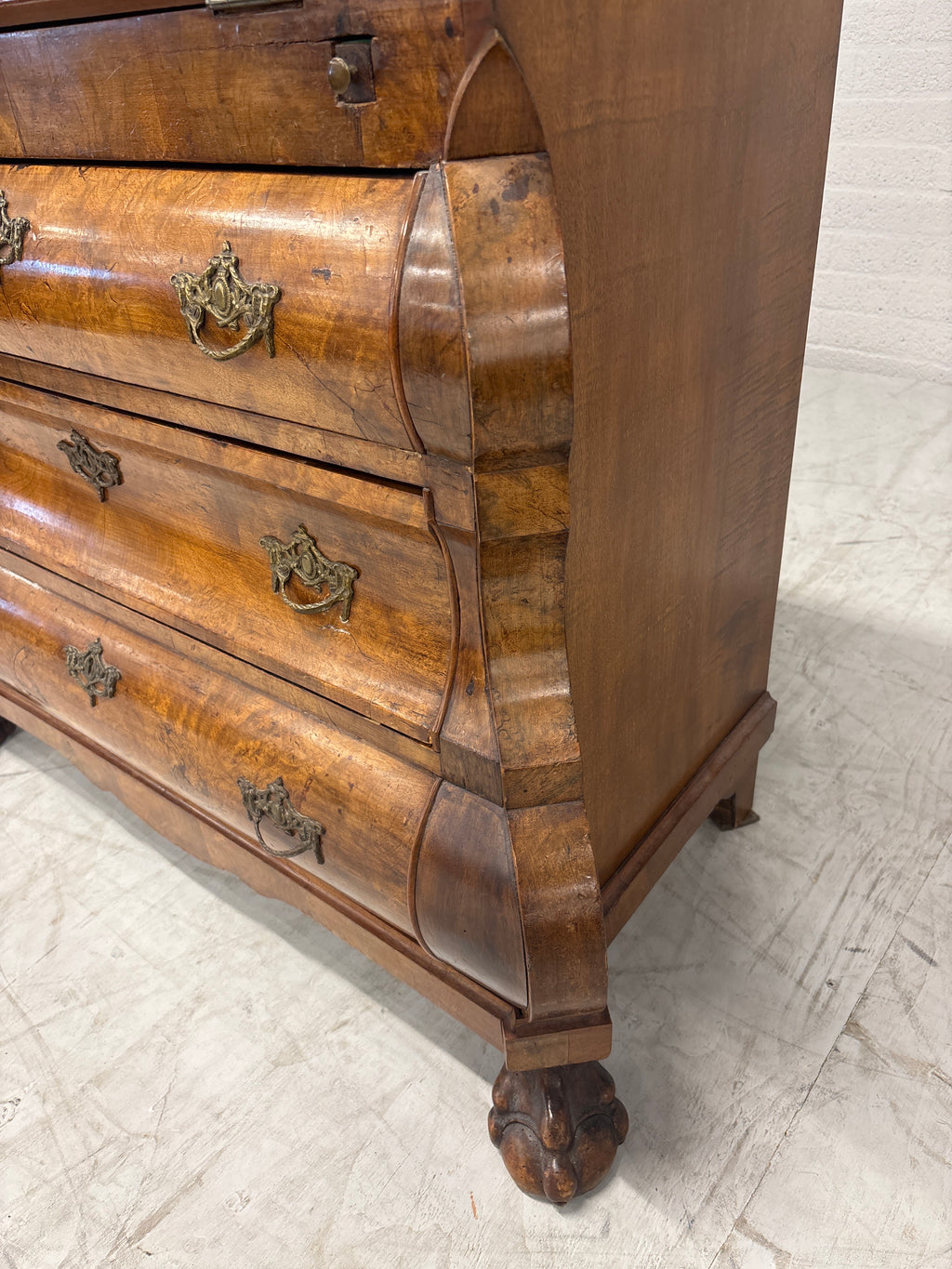 Antieke Nederlandse secretaire barok stijl uit ca 1780