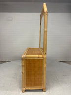 Franse kaptafel bamboestijl met krukje