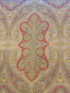 Vintage poef met paisley print