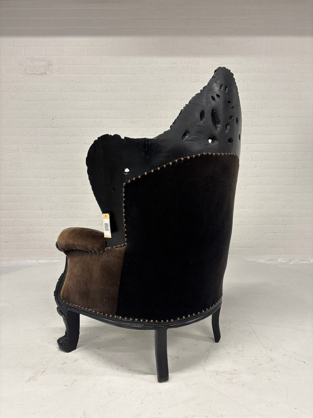 Rococo barok troonstoel zwart