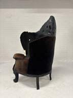 Rococo barok troonstoel zwart