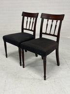 Eetkamerstoelen set 2 zwarte stof