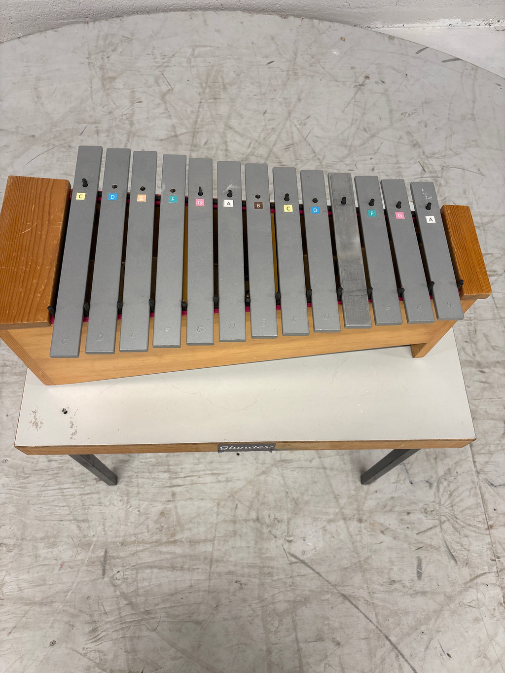 Instrument alt diatonische metallofoon