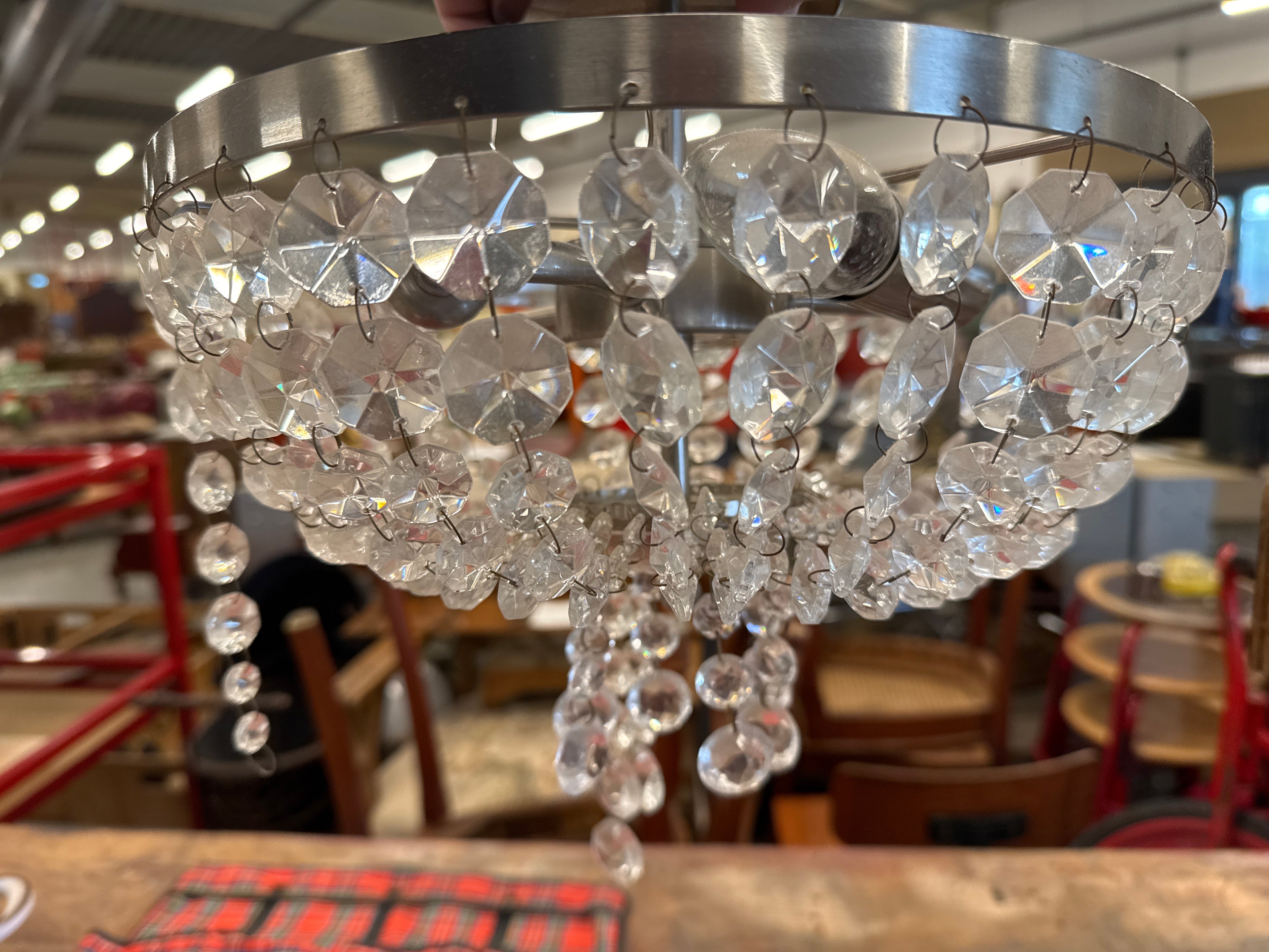 Lamp staal glas luchter
