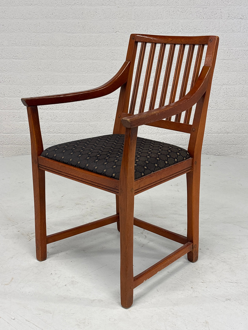 Schuitema Jugendstil set 4 stoelen zwart motief bekleed