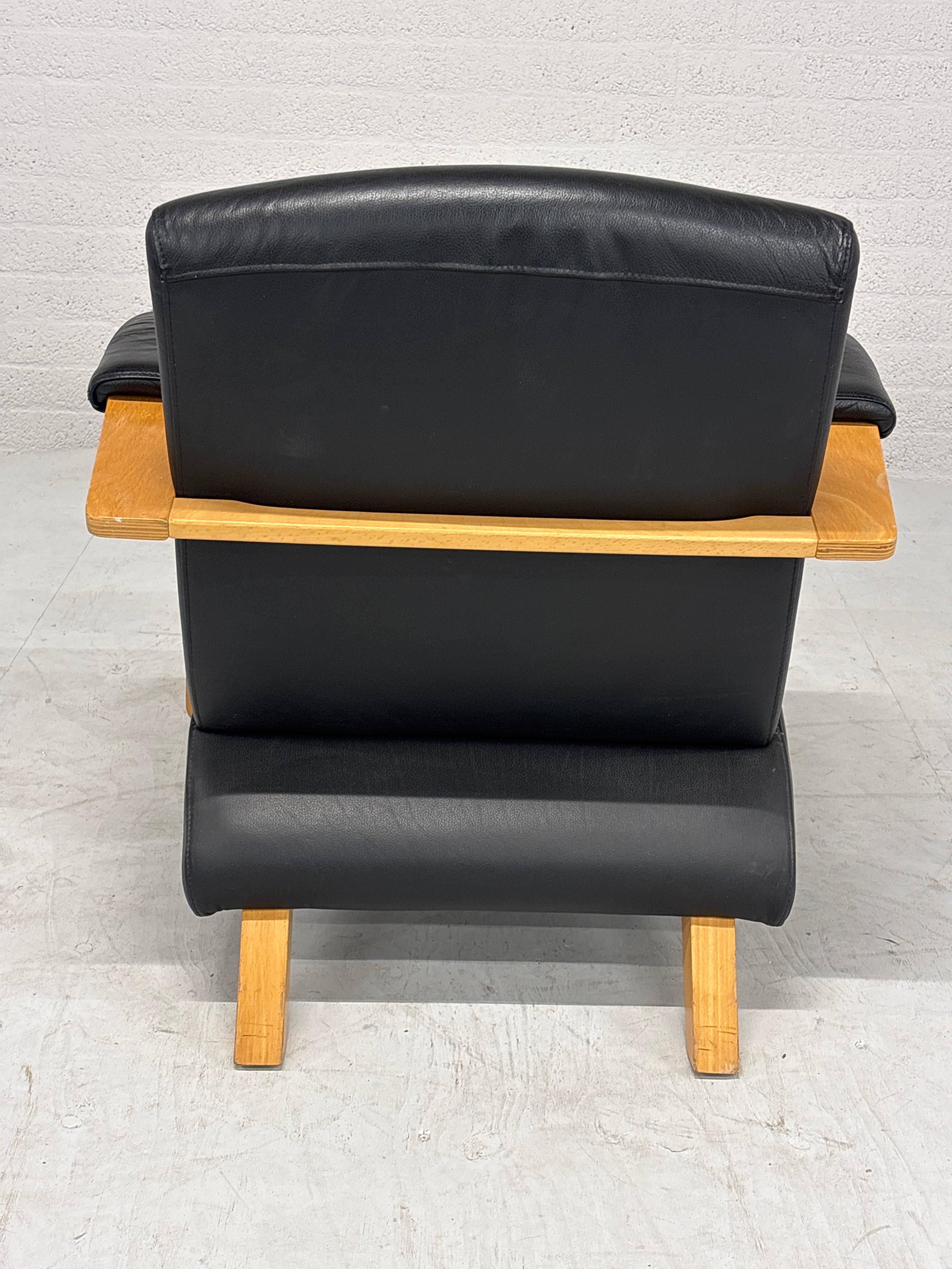 Vintage leren Spaanse fauteuil