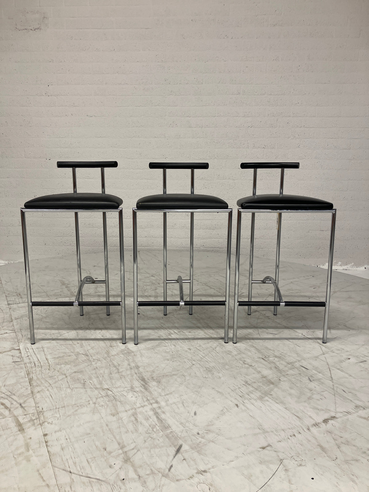 Design barkrukken 3 stuks jaren 80