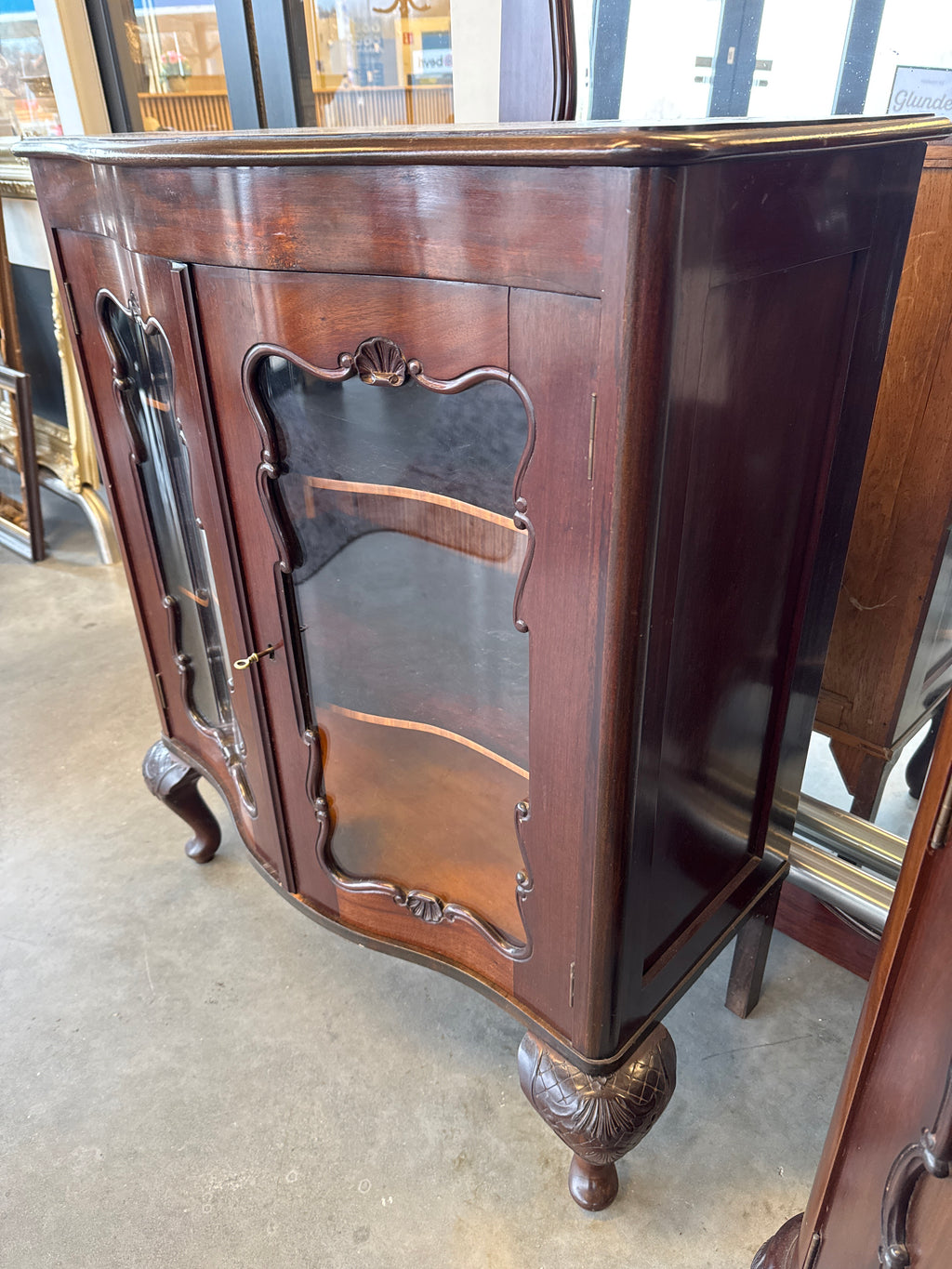 Vitrine kast Cubaans mahoniehout