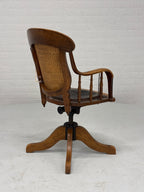 Antieke Amerikaanse victoriaanse office desk stoel