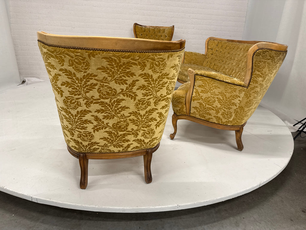 Barok bank set goudgeel