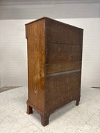 Antieke ladenkast gefineerd hout