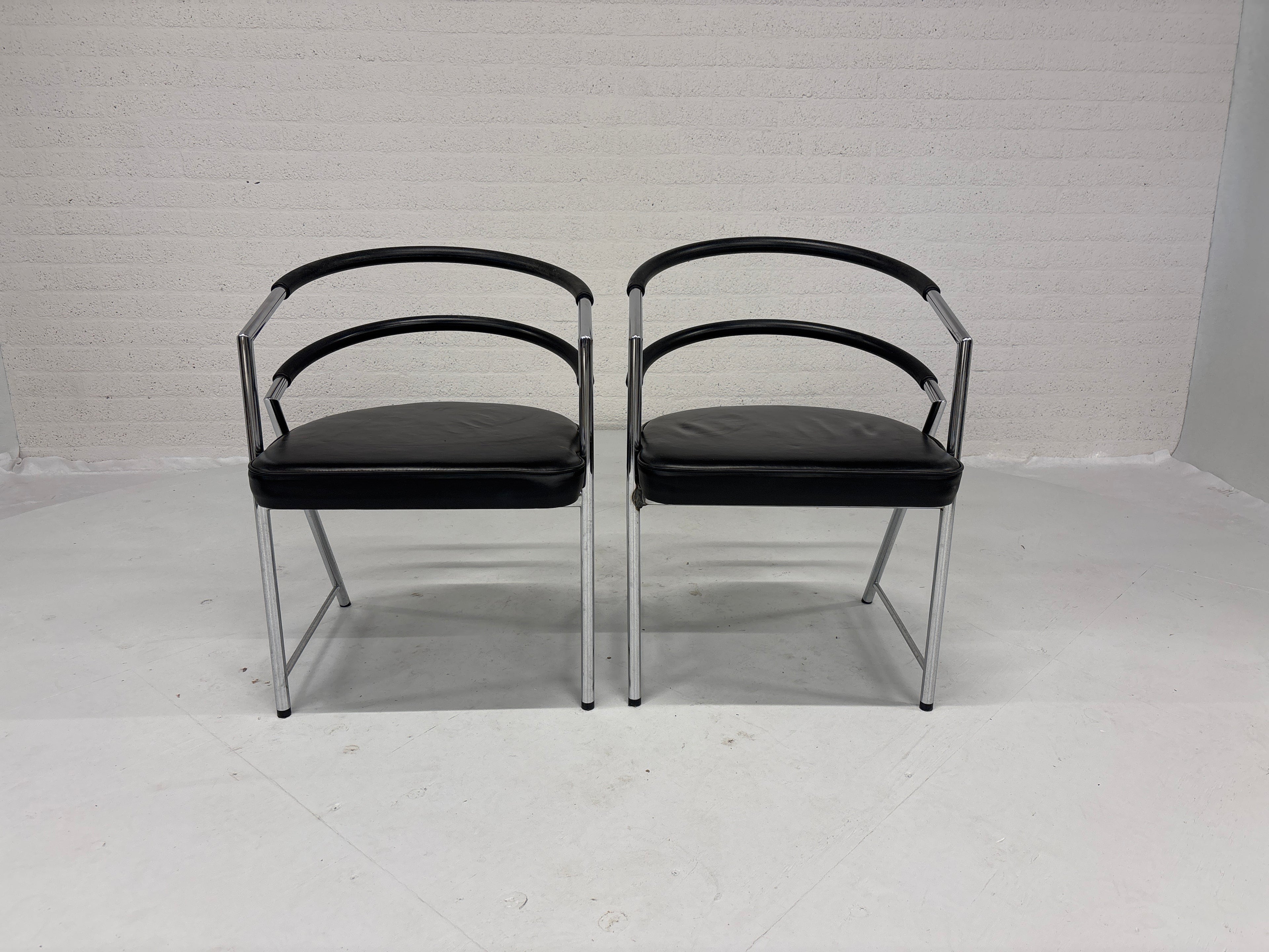 Set 2 design stoelen 80s