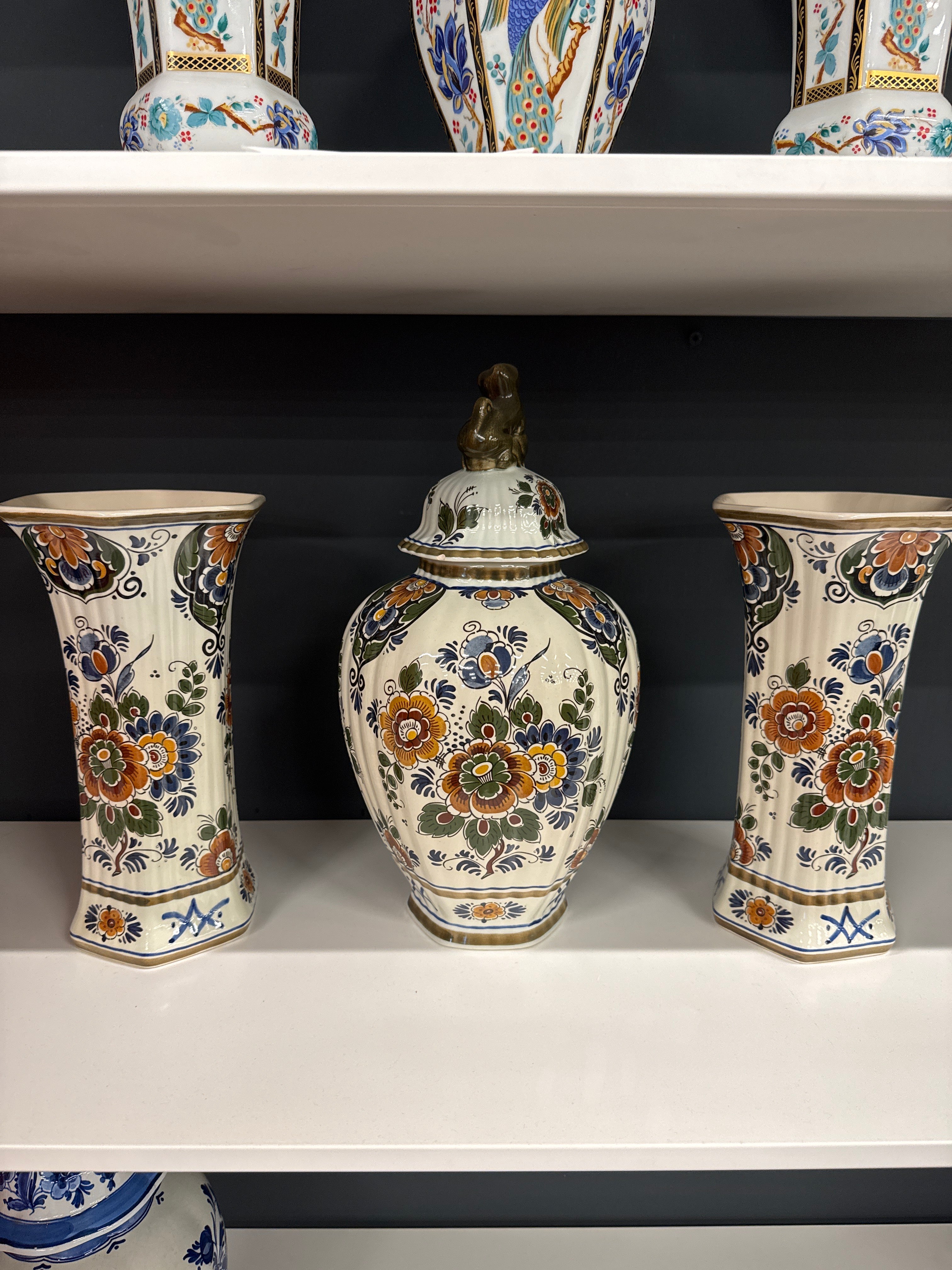 Kaststel handbeschilderd Delfts kleur