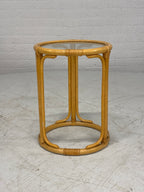 Ronde bamboe bijzettafel