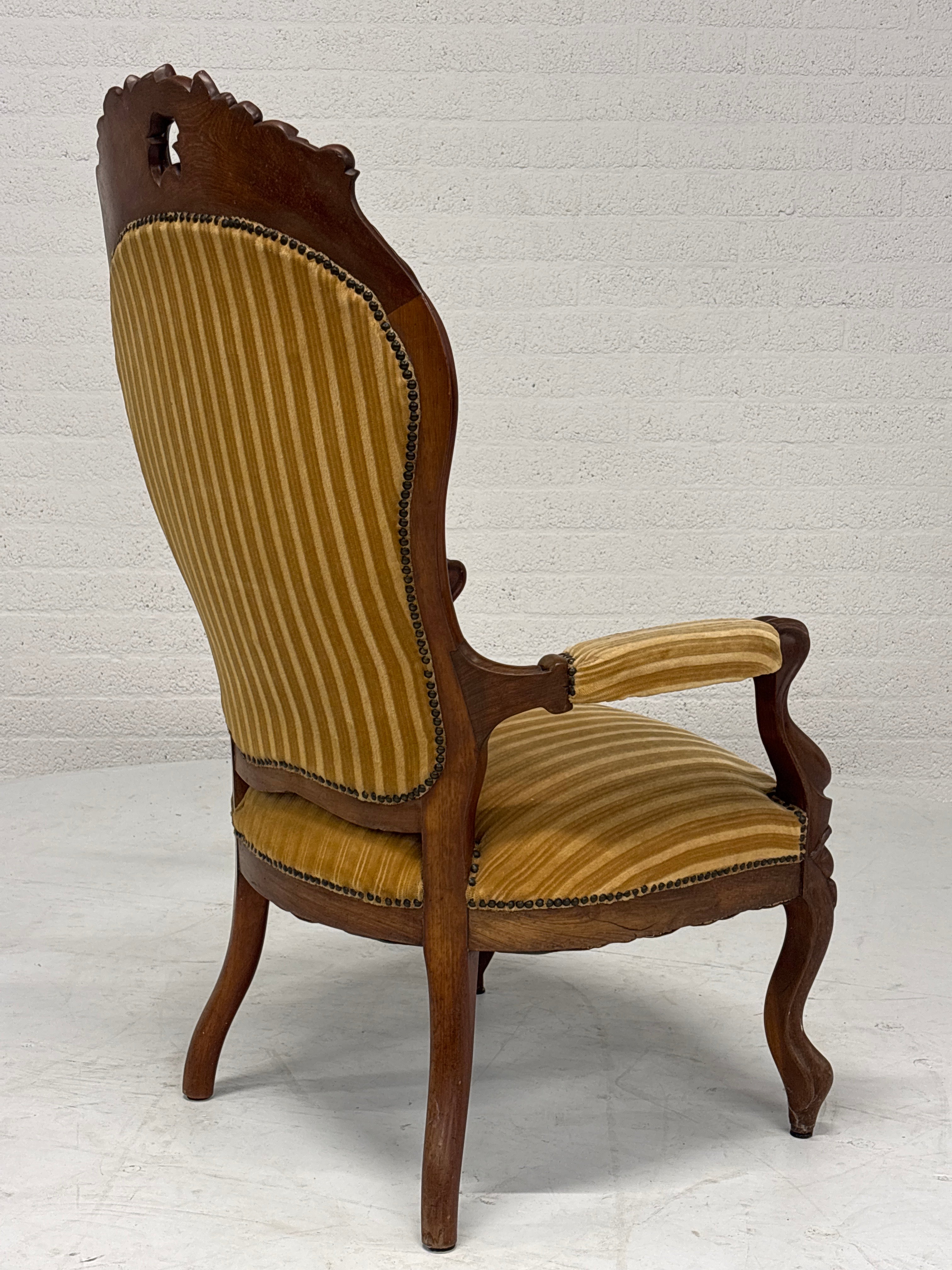 Fauteuil gele ribstof