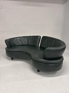 Half ronde bank leer