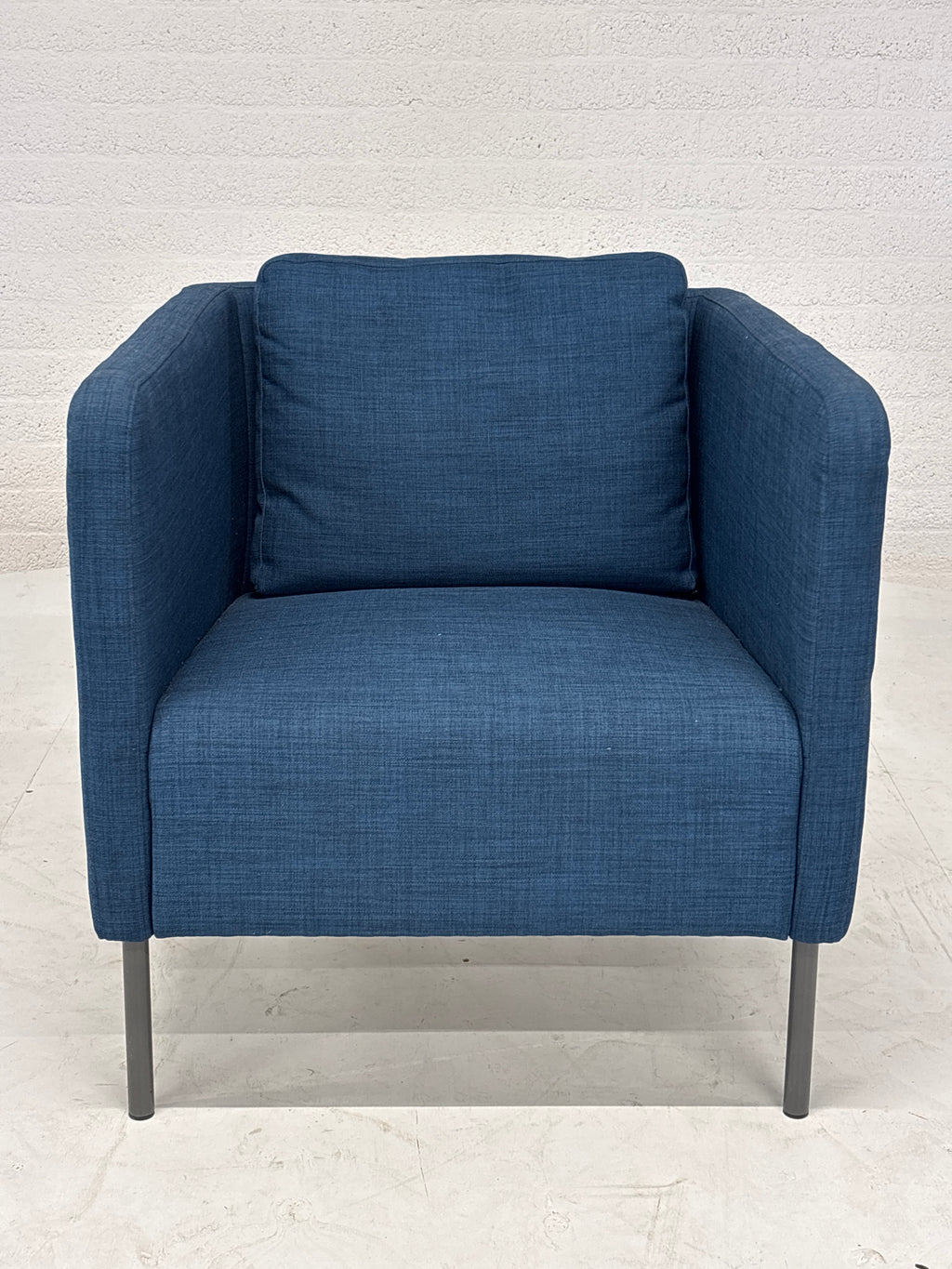 Blauwe fauteuil 2x