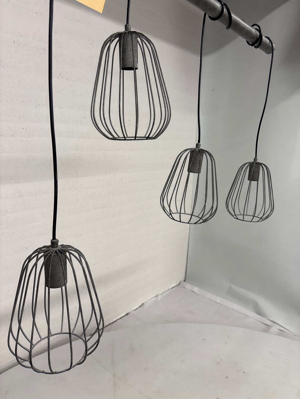 Hanglamp met vier lampen industriële look
