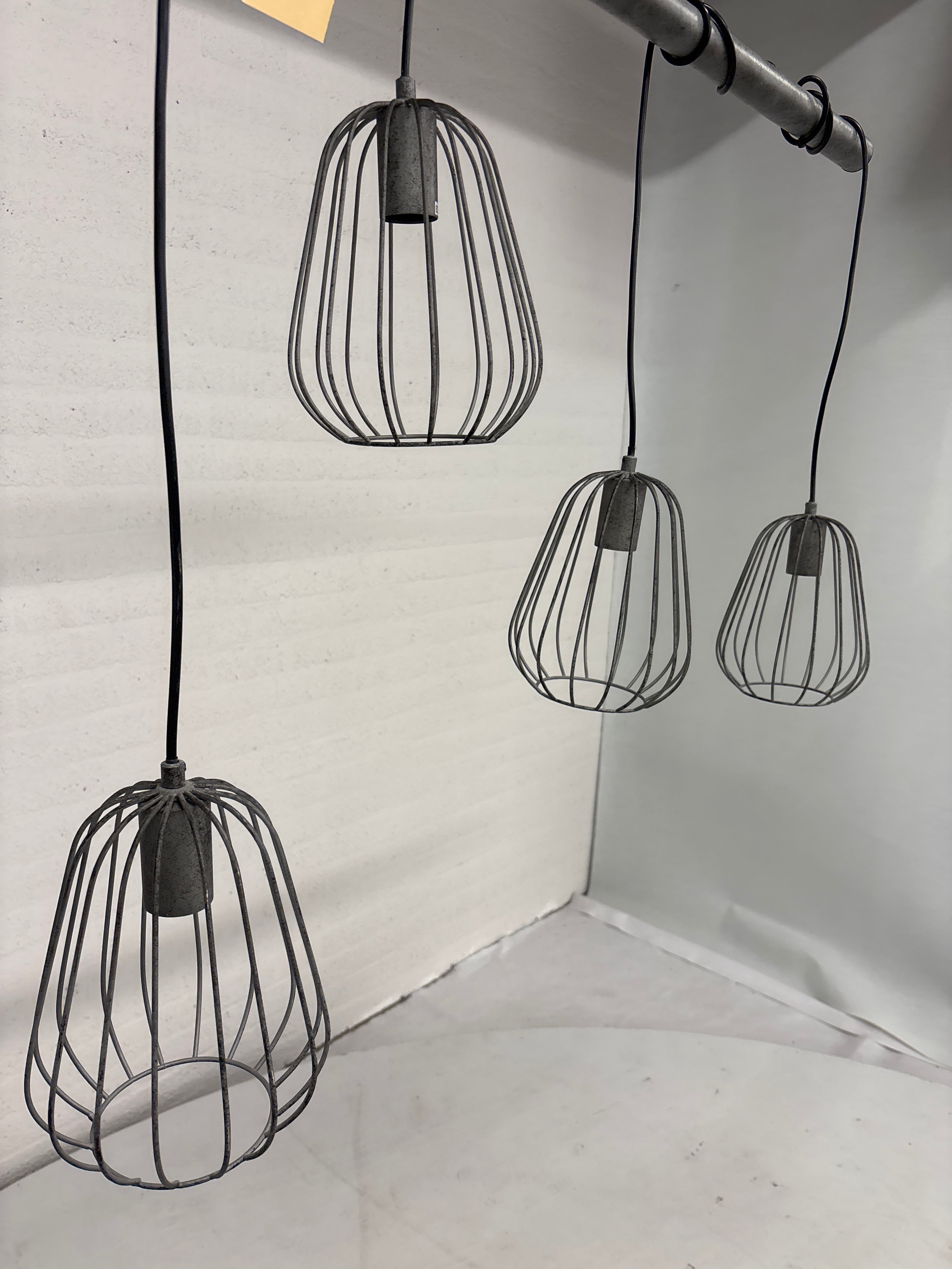 Hanglamp met vier lampen industriële look