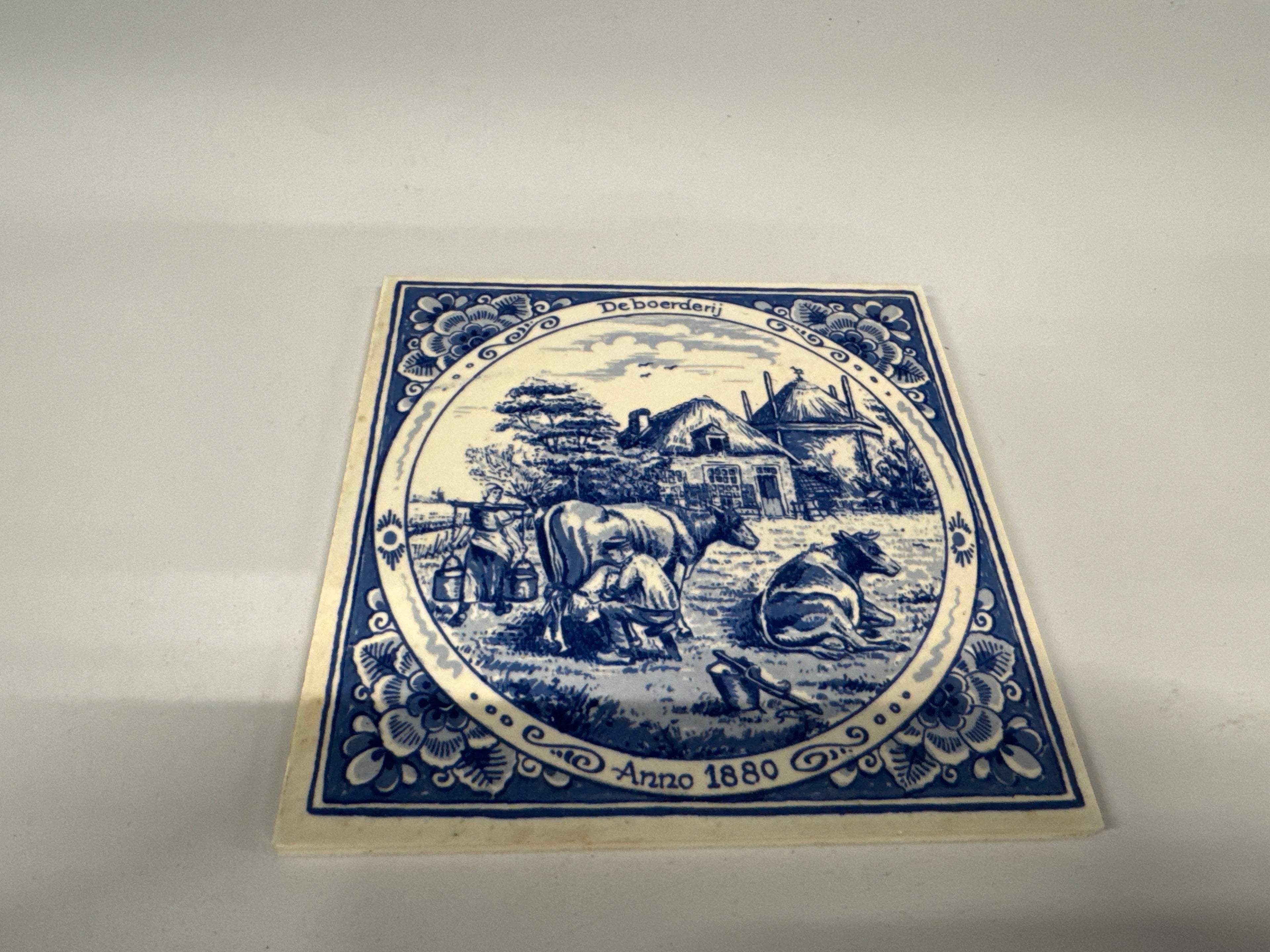 Delfts blauw tegel de boerderij