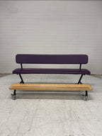 Stoere set 2 kinderbanken, tafel op wielen