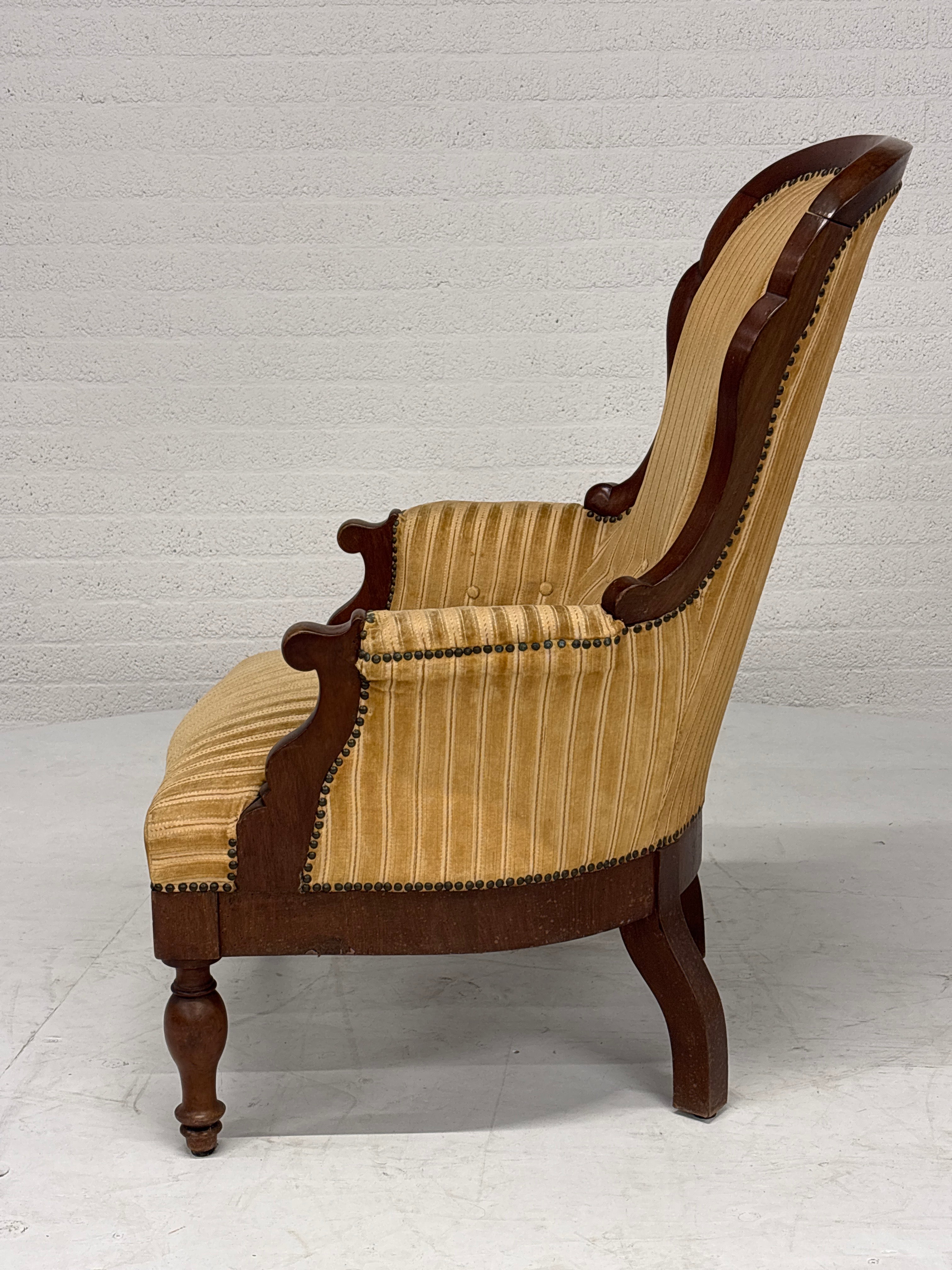 Stoel fauteuil gele rib